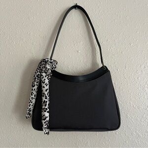 Vintage Bally leather and nylon shoulder bag